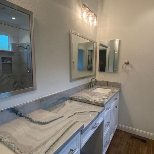 updated bathroom vanity